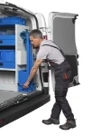 A fold-away vice bench for vans