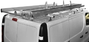 A ladder rack on a 2014 Trafic
