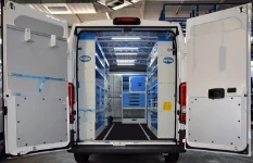 A mobile workshop in a Boxer for a compressor service