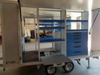 A mobile workshop in a trailer