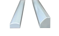A normal LED ceiling light compared to a 45° version