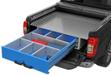 A pickup with Syncro System’s new under-floor drawer