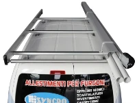 A pipe carrier on a van’s roof