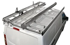 A pivoting ladder slide and a pipe carrier on the ProAce