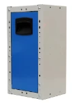 A removable, tilting bin for vans