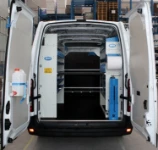 A Renault Master with racking for a compressor technician