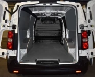 A resin-bonded plywood floor liner and plastic bodywork liners in an Expert