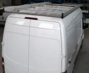 A roof rack system for a plumber’s van