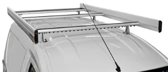 A roof rack with loading roller and side fences on a Dokker
