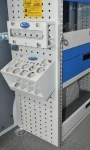 A silicone cartridge rack and a spray can rack