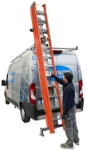 A single ladder slide on a van