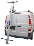 A single-slide, damped-action ladder rack on a Vito