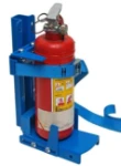 A small fire extinguisher in a bracket