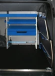 A van transformed into a mobile workshop for air conditioning and climate control technicians