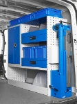 A van with a fold-away vice bench