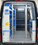 A van with milled cargo bars installed vertically Syncrostop