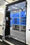 A view of the TGE’s cargo compartment, fitted out as a workshop on wheels