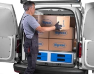 A VW Caddy with underfloor drawers