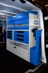 Accessories in a commercial vehicle used to service carwash systems