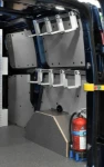 Adjustable hooks inside a van