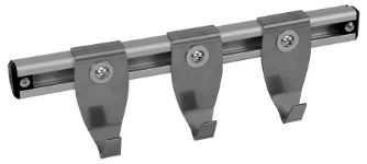 Aluminium bar with three sliding hooks