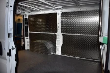 Aluminium chequer-plate liners in the Citroen Jumper