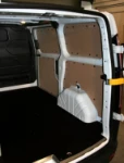Ample free space in the load compartment of this Custom upfitted for a cleaning company