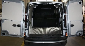 An aluminium floor liner and steel bodywork liners in a Mercedes Citan