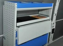 An open computer compartment