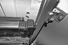 An oval clothes rail with a safety catch