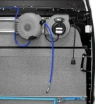 Cable and hose reels in a Syncro mobile workshop