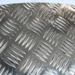 Chequer-plate aluminium floor panel