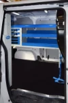 Close-up of the racking system in a plumber’s NV200