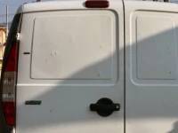 Damaged bodywork of the Fiat Doblo