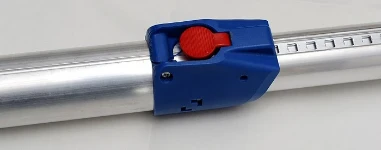Detail of the cargo bar locking button