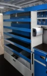 Detail of the mobile workshop conversion on the Iveco Daily