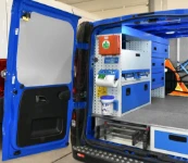 Fiat Talento with shelving, cases, shelves and a compartment for the ladder