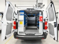 Fit-out for the Opel Vivaro with shelving and ladder rack
