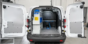 Fit-out of the Ford Courier with floor panel and panelling