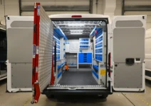 Fit-out with loading ramp and shelving in the Toyota Proace Max
