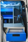 Cassetto laterale sottopianale e rotaia con cinghia sul Courier