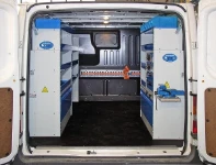 Rivestimento interno in legno e lamiera e portatutto per Jumpy