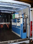 Modulo scaffalato Syncro Ultra nel NV250 con pannello portautensili e cassetti