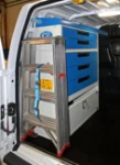 Ladder as part of the van racking of Ford Connect