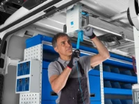 Ladder lock on the under-roof ladder rack