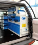 land rover freelander mobile workshop upfit with drawer and shelving units