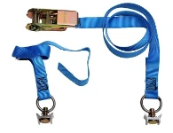 Lashing straps for use with cargo rails