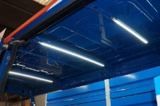 LED ceiling lights in a van
