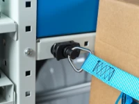 Material held in place against the racking