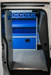 Mercedes Citan fitted out with shelving and linings